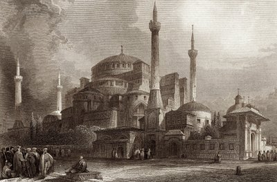 St Sophia / Hagia Sophia Constantinopel door Unbekannter Künstler