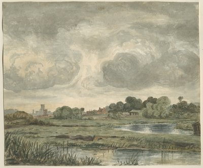 Stafford - Ver Uitzicht vanuit het Oosten: aquarel, nd [?19e eeuw] door Unbekannt