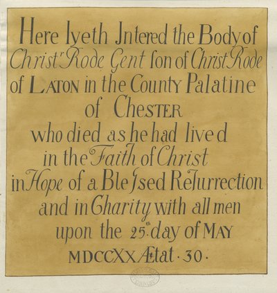 Stafford - Monumentale inscriptie in de St. Mary