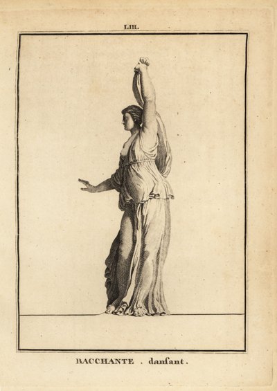 Standbeeld van een dansende Bacchante, volgeling van de Romeinse god van de wijn Bacchus door Unbekannt
