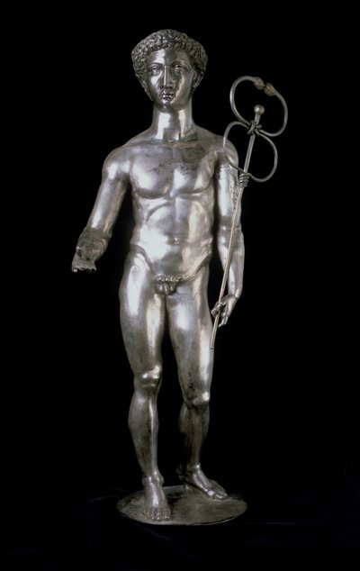Beeldje van Mercurius, 2e-3e eeuw v.Chr. (zilver) door Unbekannt