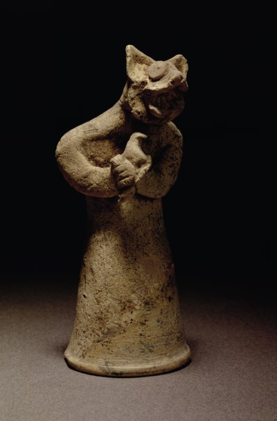 Statuette van een Leeuwenkop Demon, Mesopotamië, ca. 5000-1000 v.Chr. (terracotta) door Unbekannt
