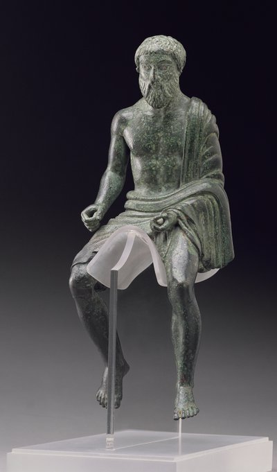 Statuette van een ruiter, Etruskisch, laat 5e eeuw v.Chr. door Unbekannt