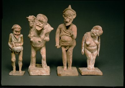Beeldjes van acteurs en actrices, Hellenistisch, ca. 325-50 v.Chr. (terracotta) door Unbekannt