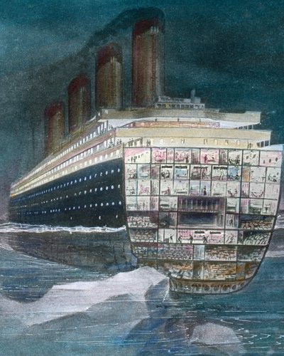Stoomschip op grote reis door Unbekannter Künstler