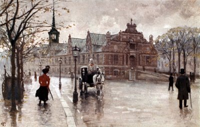Beurs in Kopenhagen, Denemarken, begin 1900 (ansichtkaart) door Unbekannter Künstler
