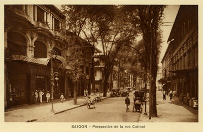 Straatbeeld van Saigon door Unbekannter Künstler