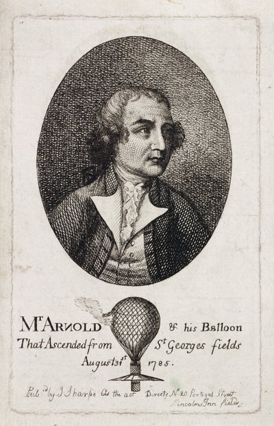 Stuart Amos Arnold, Engelse luchtvaartpionier, ca. 1785 door Unbekannt