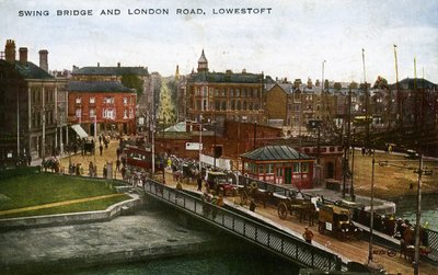 Swing Bridge en London Road, Lowestoft door Unbekannter Künstler