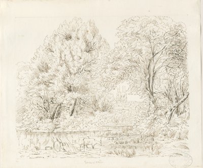Tamworth - Landelijk uitzicht: inkttekening, nd [19e eeuw] door Unbekannt