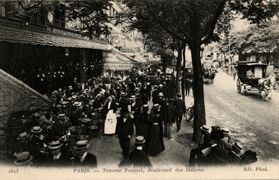 Taverne Pousset, Boulevard des Italiens, Parijs door Unbekannter Künstler