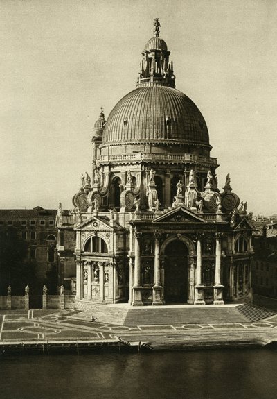 De Basiliek van Santa Maria della Salute aan het einde van het Canal Grande. Venetië Fotografie door Wilhelm Bode door Unbekannt