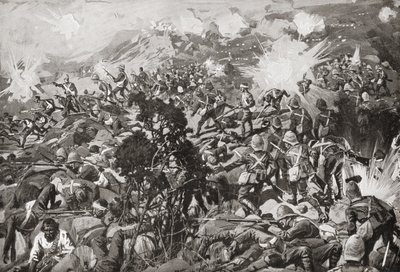 De Slag bij Spion Kop, Tugela River, Natal, Zuid-Afrika, 23-24 januari 1900 tijdens de Tweede Boerenoorlog door Unbekannt
