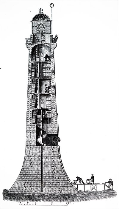 De Bell Rock vuurtoren door Unbekannt