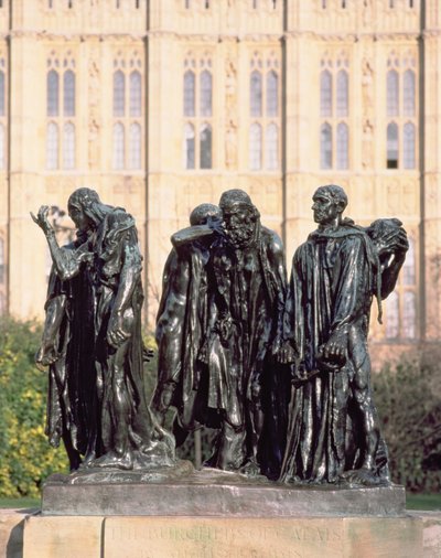 De Burgers van Calais, door Auguste Rodin (1840-1917) voltooid in 1888 door Unbekannt