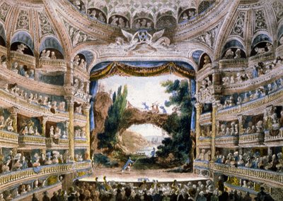 Het Comédie Française theater aan het eind van de 18e eeuw, eind 19e eeuw door Unbekannter Künstler