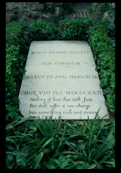 Het Graf van Percy Bysshe Shelley (1792-1822) door Unbekannt