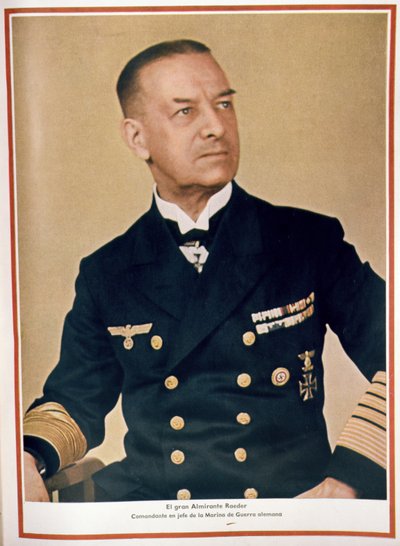 De Grote Admiraal Raeder (1876-1960) Opperbevelhebber van de Marine, uit 