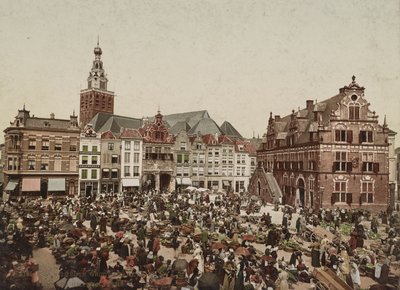 De Grote Markt, Nijmegen, ca. 1900 door Unbekannt