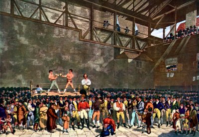 Het interieur van de Fives Court - van gravure door Unbekannter Künstler
