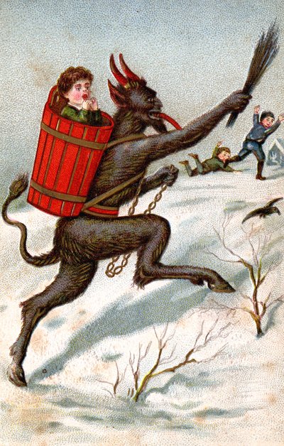 De Krampus, ca. 1910 (ansichtkaart) door Unbekannter Künstler