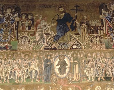 Het Laatste Oordeel, detail van Christus die oordeelt door Benjamin Baud