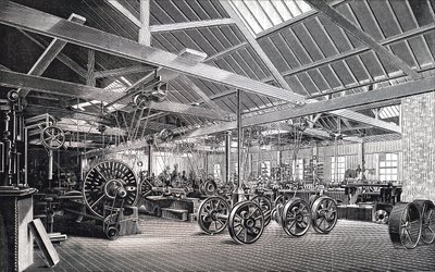 Het Machinehuis van de Atlas Engine Works door Unbekannt