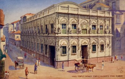 De Aaptempel, Kalbadevi Road, Mumbai door Unbekannter Künstler