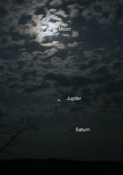 De Maan, Jupiter en Saturnus, 2005 door Unbekannt