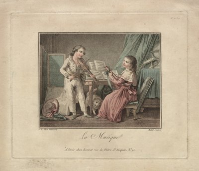 De muziek, c.1780 door Unbekannter Künstler
