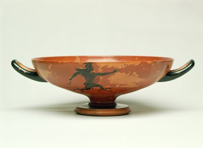 De achtervolging van Perseus, Attische zwart-figuur kylix gemaakt door de Pepaks Meester, 525-520 v.Chr. door Unbekannt