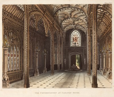 De kas in Carlton House, Pall Mall, Londen, c 1810 door Unbekannter Künstler