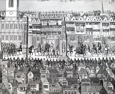 De kroningsprocessie van koning Edward VI door Unbekannt