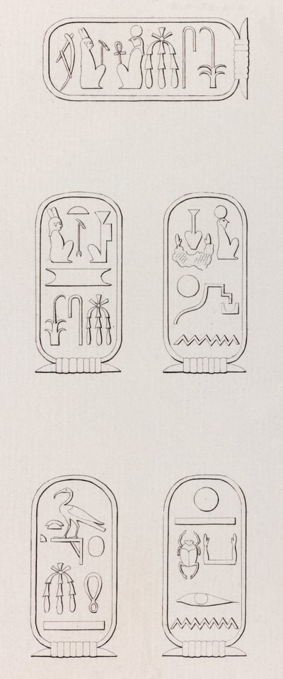 Thebe: Hiërogliefen (detail) door Unbekannt