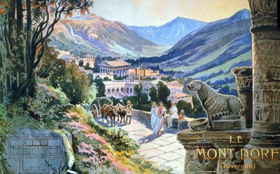 Thermale baden in Auvergne in de Gallo-Romeinse periode door Unbekannter Künstler