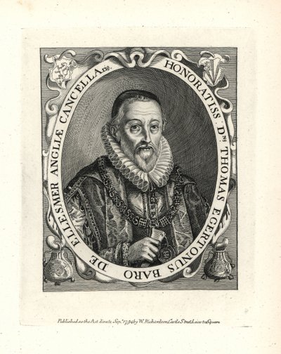 Thomas Egerton (1540-1617) door Unbekannter Künstler