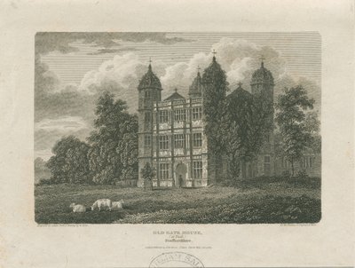 Tixall Hall - Poortgebouw: gravure, 25 nov 1775 door Unbekannt