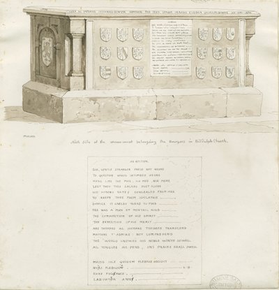 Graf in Biddulph Kerk - "William Bowyer" door Unbekannt