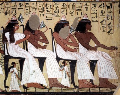 Graf van ambachtslieden: Graf van Sennedjem, Deir El Medineh site in Luxor, Egypte door Leopold Blonder