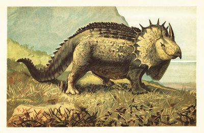 Triceratops prorsus, uitgestorven herbivore dinosaurus door Unbekannter Künstler
