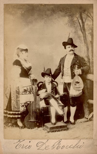 Trio De Bocchi, Lombardije, ca. 1880 (zwart-wit foto) door Unbekannter Künstler