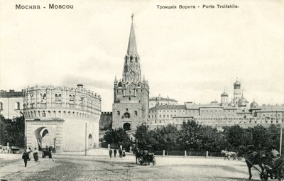 Troitskaia Bashnia (Trinity Gate), Moskou door Unbekannter Künstler