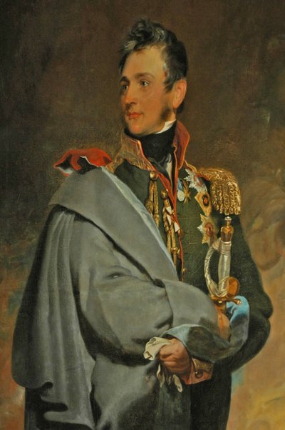 Oekraïne, Jalta, Alupka-paleis (1828), afbeelding van Mikhail Vorontsov, gouverneur en bouwer van het paleis door Unbekannter Künstler
