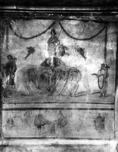 Venus van Pompeii op een Wagen Getrokken door Olifanten, van de Via dell