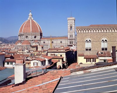 Uitzicht op de Kathedraal, Campanile en Orsanmichele door Unbekannt