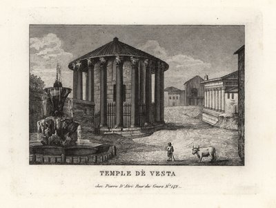 Uitzicht op de Tempel van Vesta, Rome door Unbekannt