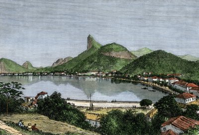 Uitzicht op de haven van Rio de Janeiro, Brazilië door Unbekannter Künstler