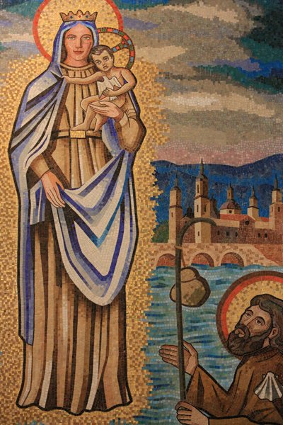 Maagd en kind. Spanje. S. Padros. J. Agullo. Basiliek van de Aankondiging, Nazareth, Israël door Unbekannt