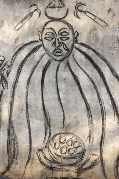 Voodoo godheid, Lome, Togo door Unbekannt