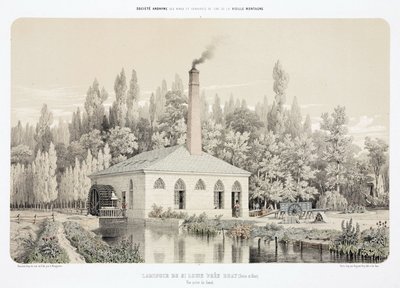 Waterkracht, Pre-1900 Zinkwalserij (Laminoir), Saint Louis, nabij Bray, Frankrijk door Unbekannt